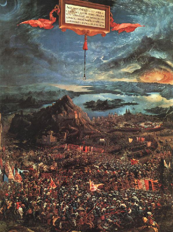 Albrecht Altdorfer The Battle of Alexander Norge oil painting art